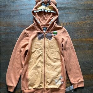 BNWT Freddy Fazbear Cosplay Zip Up Sweatshirt Youth L 14/16